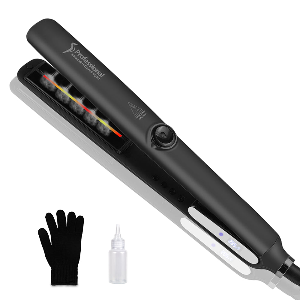 Professional Infrared Steam Hair Straightener Curler