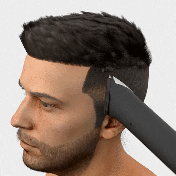 Hair Clipper Unique Shaped Moving Blade
