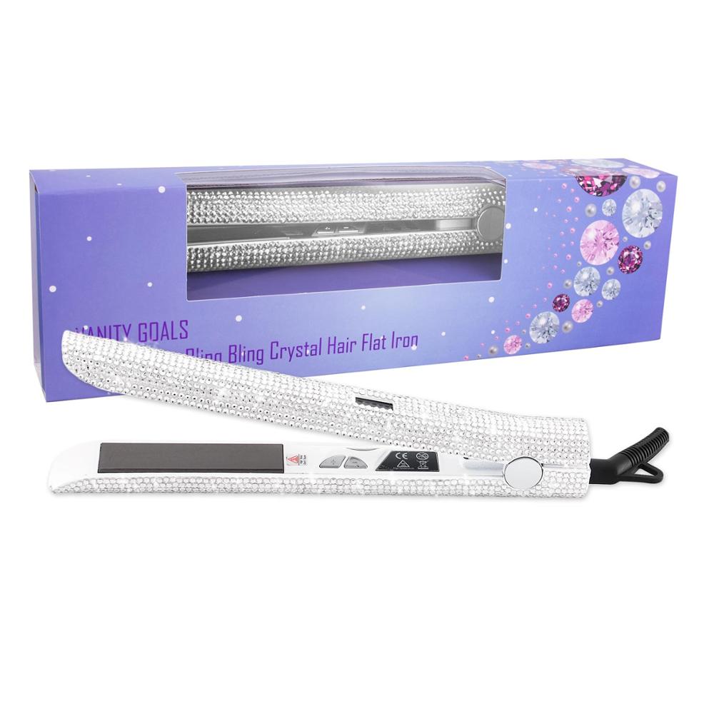 Titanium Flat Iron Rhinestone Straightening Iron