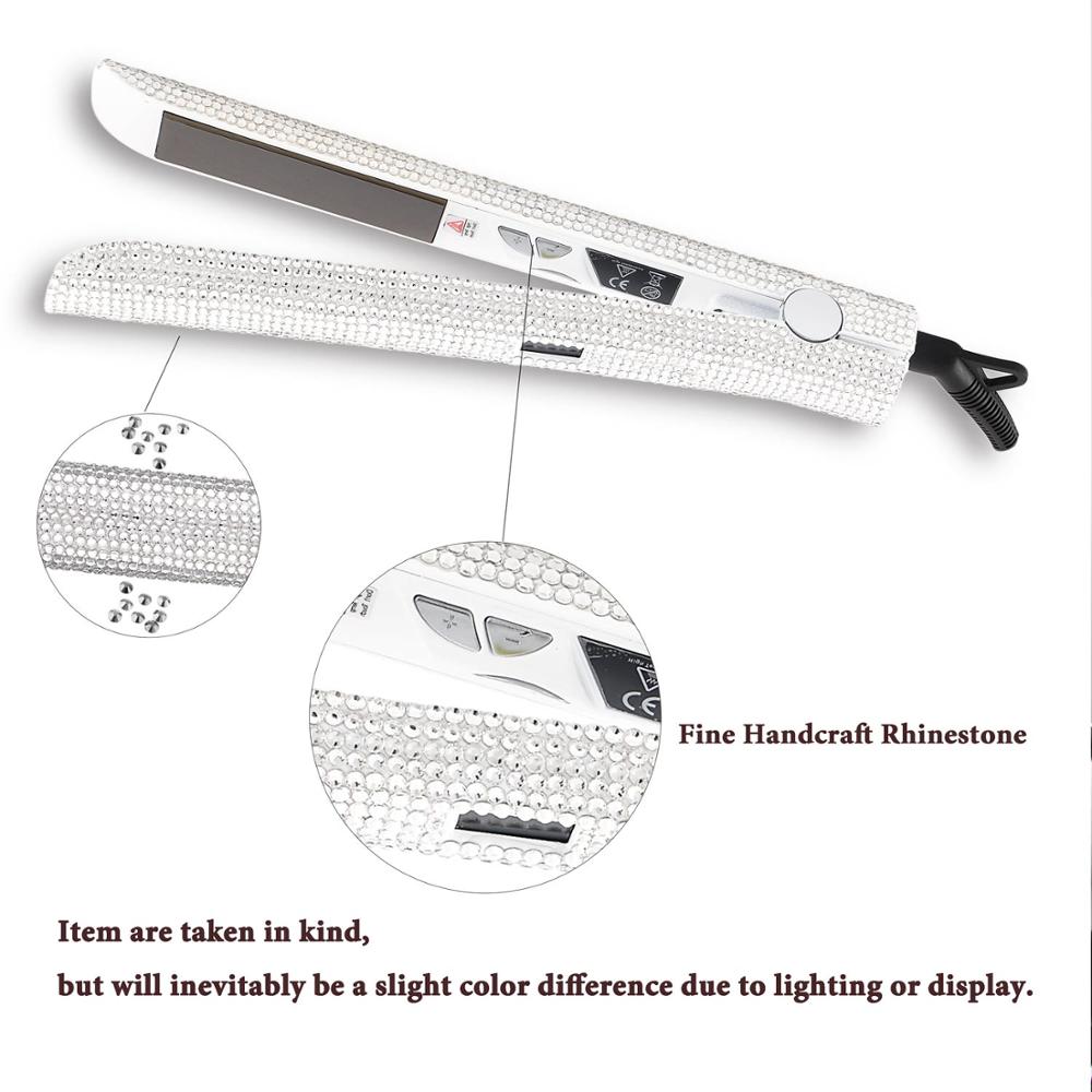 Titanium Flat Iron Rhinestone Straightening Iron