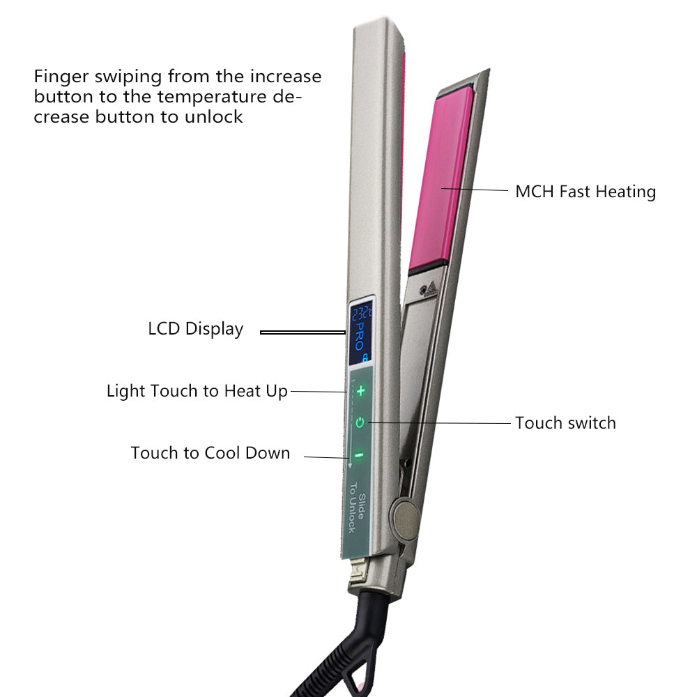 Intelligent Touch LCD Screen Hair Straigthening Irons