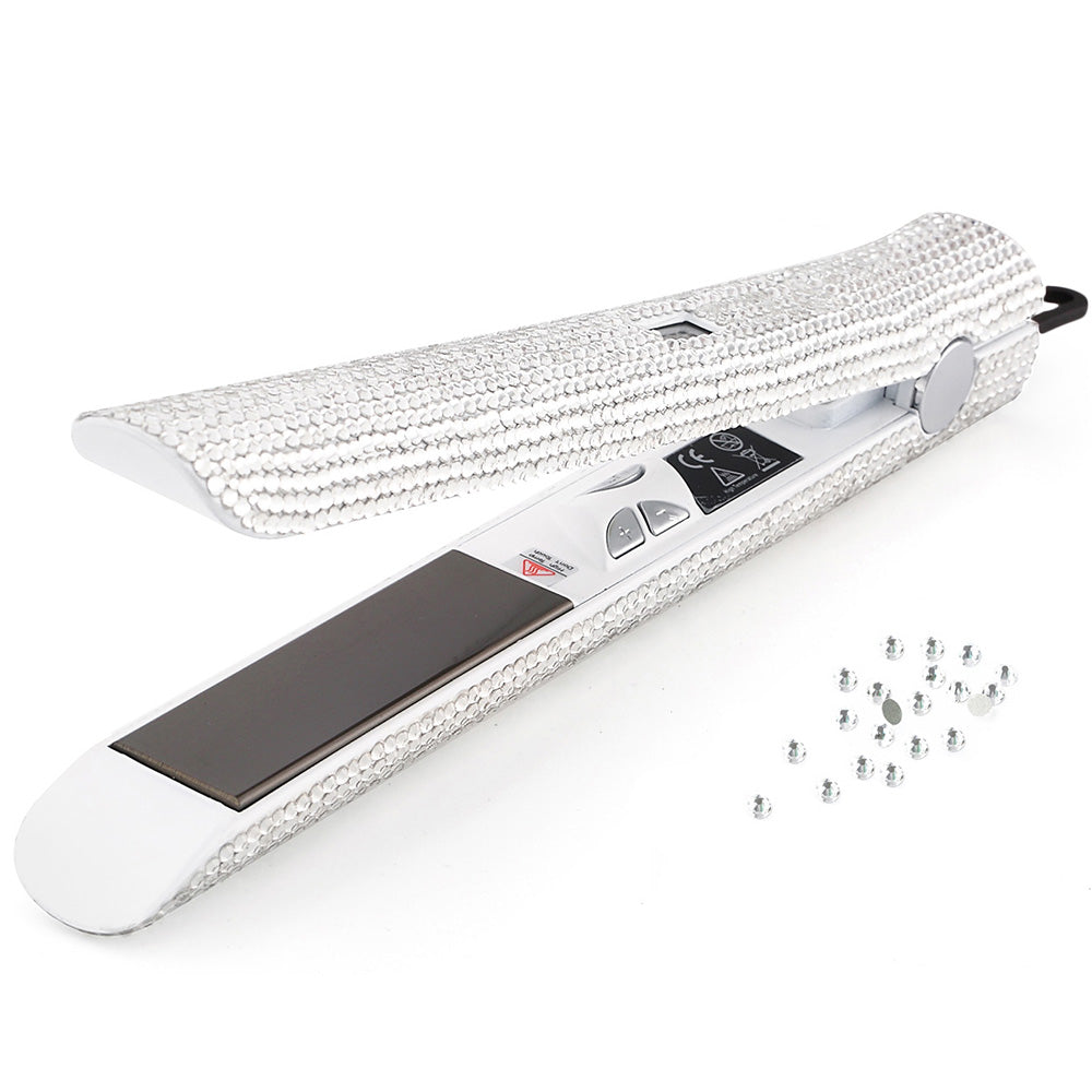 Titanium Flat Iron Rhinestone Straightening Iron