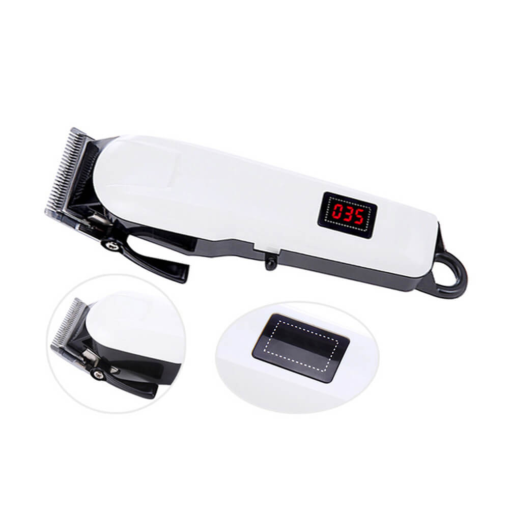 LCD Rechargeable Stainless Steel Blade Electric Hair Clipper