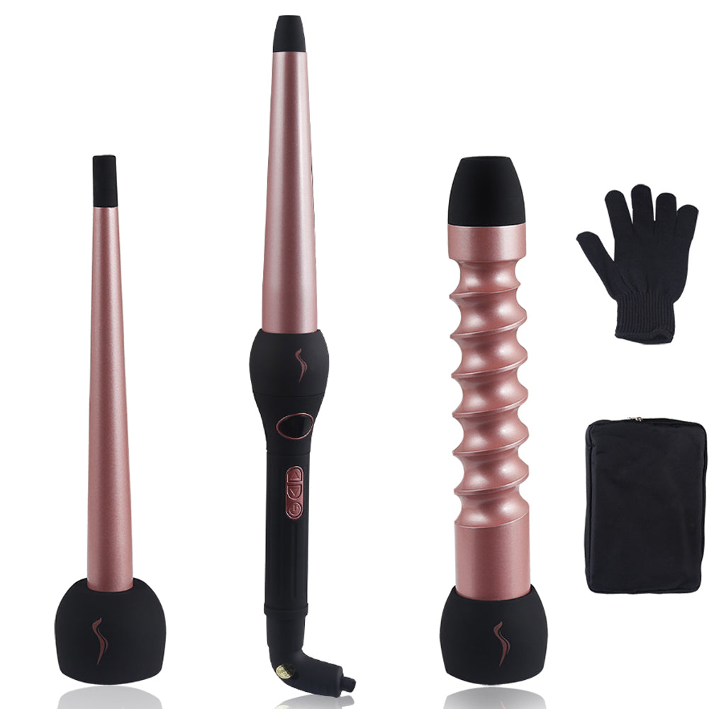 Interchangeable 3 in 1 Hair Curler Wand