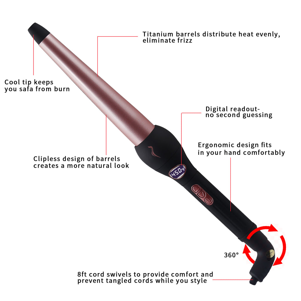 Interchangeable 3 in 1 Hair Curler Wand