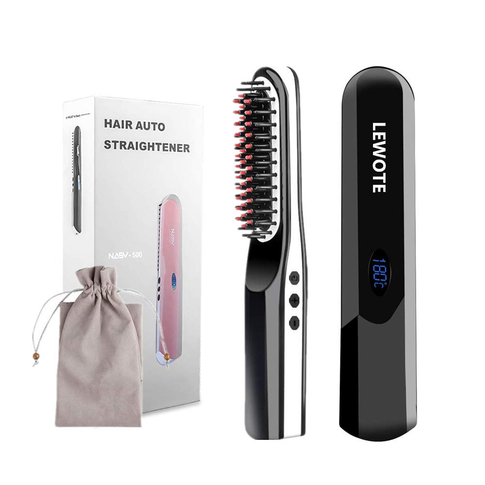 Men Style Cordless Beard Straightener Hair Brush Tools